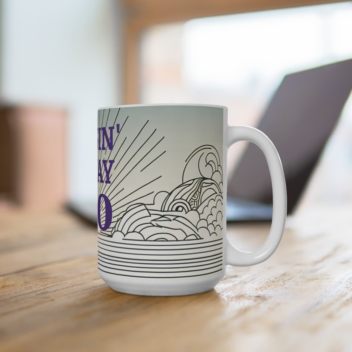 40th Birthday Cruisin' Mug, Fun 15oz Coffee Cup, Celebration Gift for Him/Her, Milestone Birthday Present, Humor and Joy