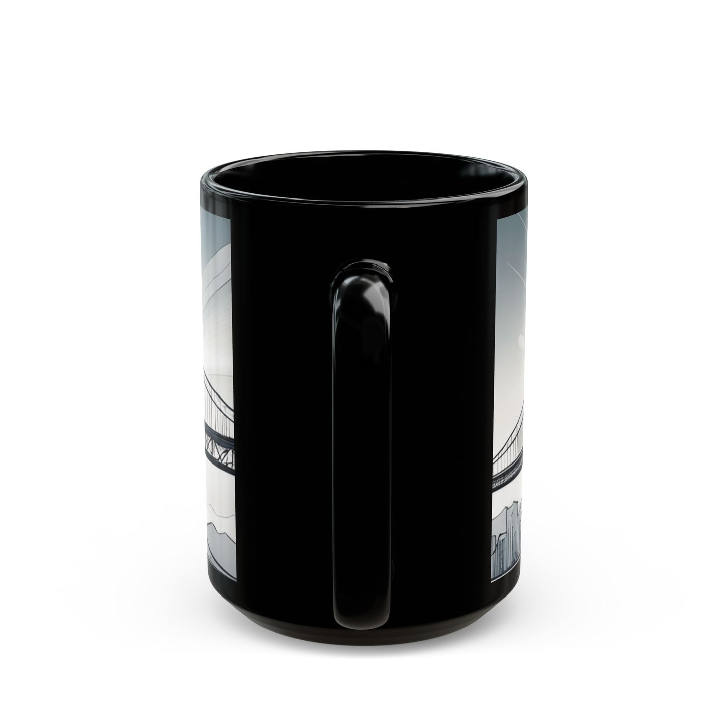 Stylish Bridge Mug | Modern Coffee Cup, Gift for Tea Lovers, Unique Home Decor, Office Mug, Art Print Drinkware