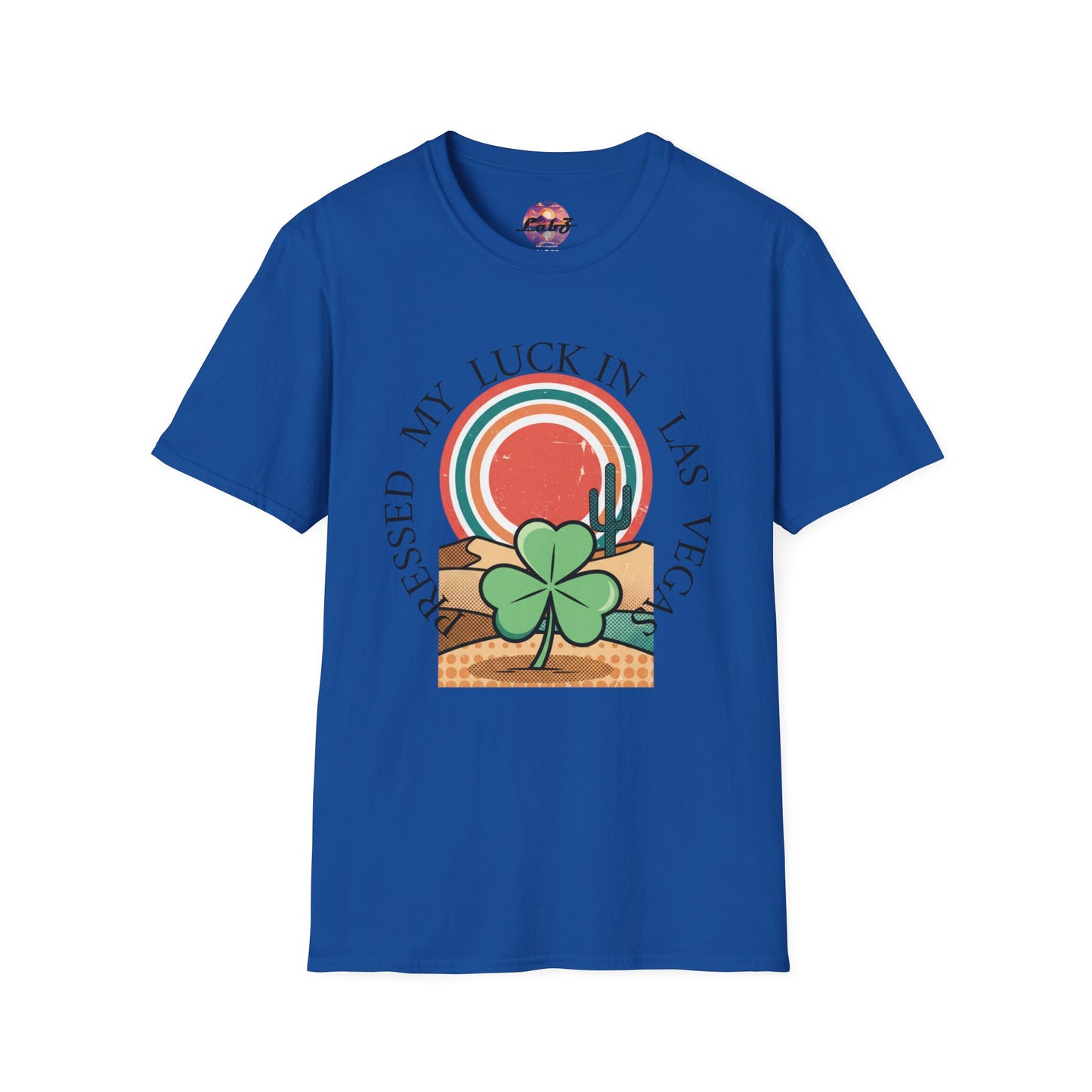 Las Vegas Shamrock T-Shirt — Blessed My Luck In Las Vegas Retro Graphic Tee