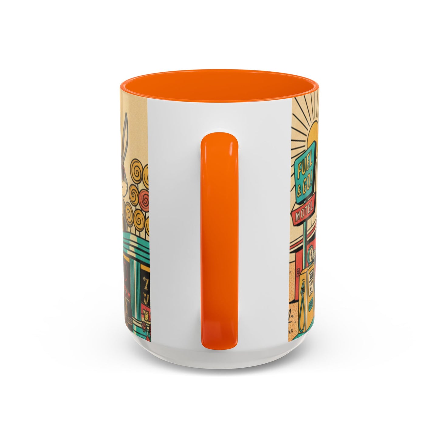 Route 66 Seligman Retro Pop Art Coffee Mug — Vintage Desert Roadside Design (11/15oz)
