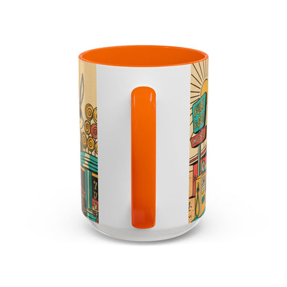 Route 66 Seligman Retro Pop Art Coffee Mug — Vintage Desert Roadside Design (11/15oz)