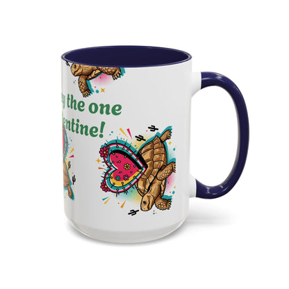 Turtle Valentine Coffee Mug — "You're turtley the one for me" Accent Mug