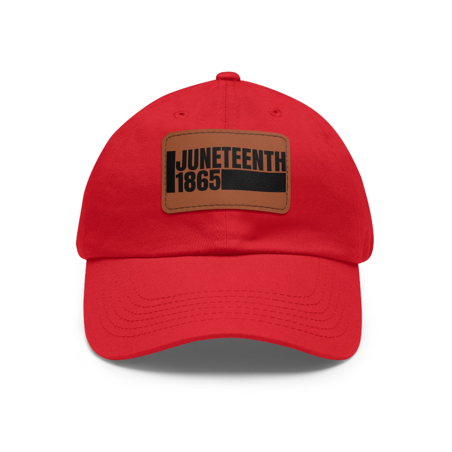 Special Edition Juneteenth Hat with Leather Patch, Summer Accessory, Unisex Cap, Celebration Hat, Gift for Dad, Black History Month