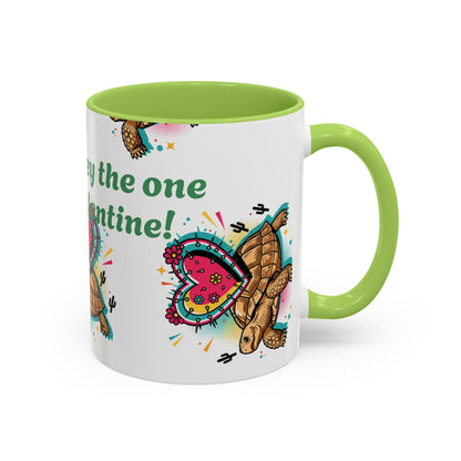 Turtle Valentine Coffee Mug — "You're turtley the one for me" Accent Mug