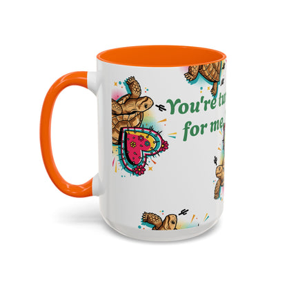 Turtle Valentine Coffee Mug — "You're turtley the one for me" Accent Mug