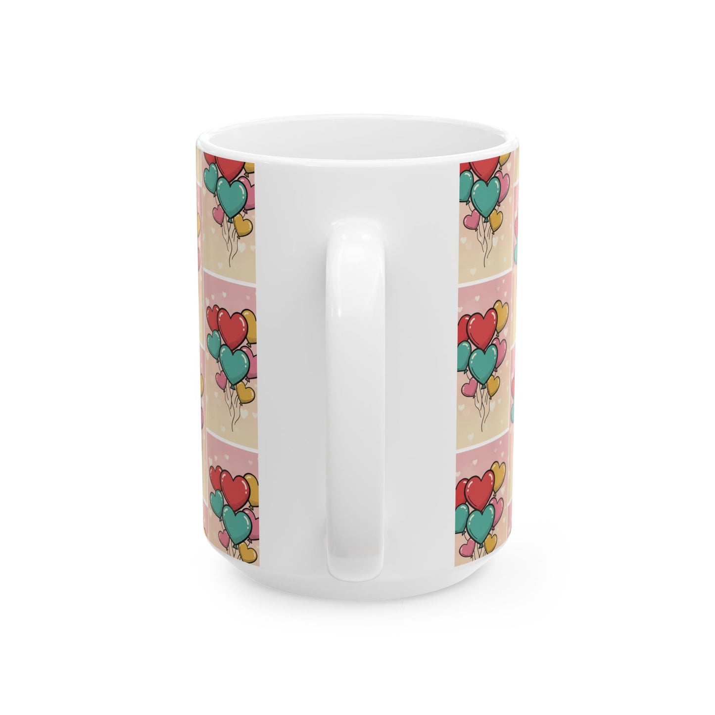 Valentine Heart Balloon Ceramic Mug — 11oz & 15oz