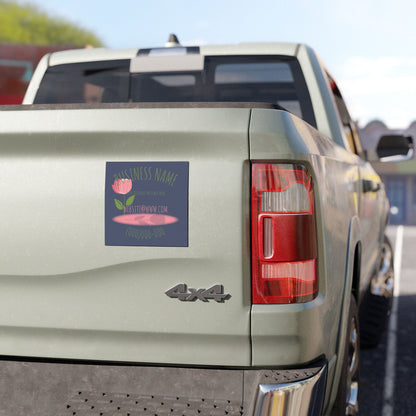 Floral Business Car Magnet — Customizable Logo, Contact & Website