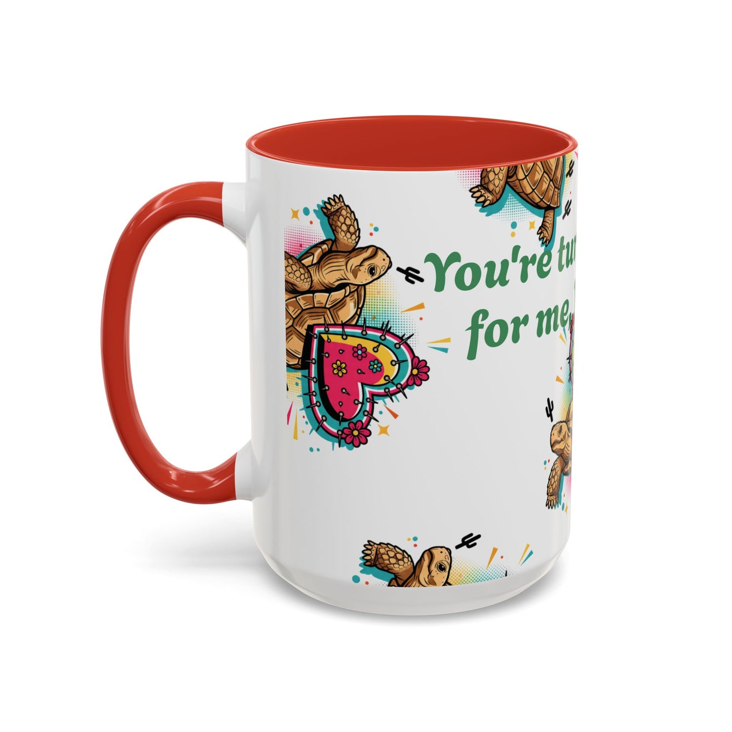 Turtle Valentine Coffee Mug — "You're turtley the one for me" Accent Mug