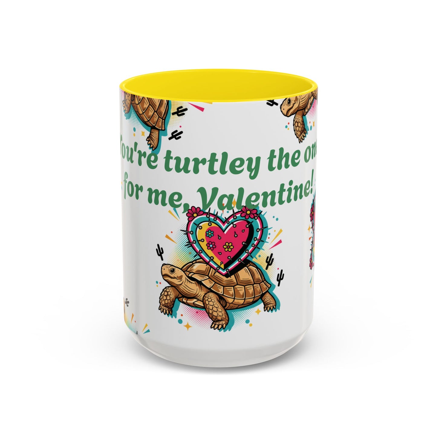 Turtle Valentine Coffee Mug — "You're turtley the one for me" Accent Mug