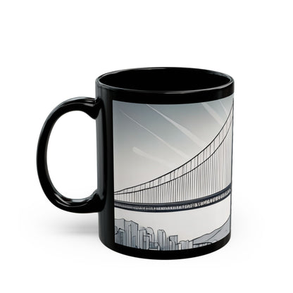 Stylish Bridge Mug | Modern Coffee Cup, Gift for Tea Lovers, Unique Home Decor, Office Mug, Art Print Drinkware