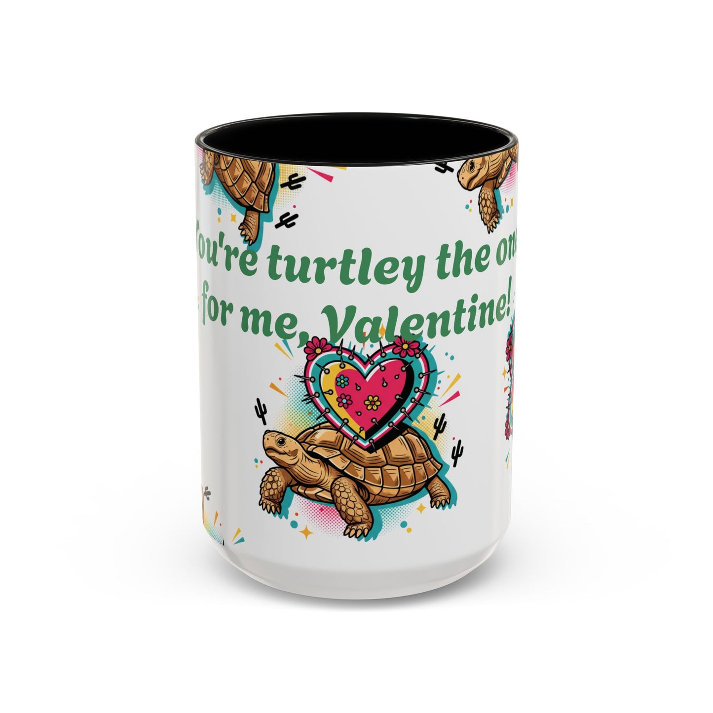 Turtle Valentine Coffee Mug — "You're turtley the one for me" Accent Mug