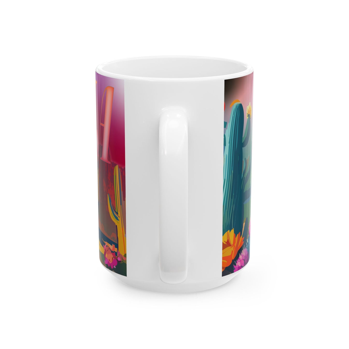 Vibrant Arizona Ceramic Mug | Unique Gift, Home Décor, Coffee Lover's Cup, Southwestern Art, Travel Souvenir