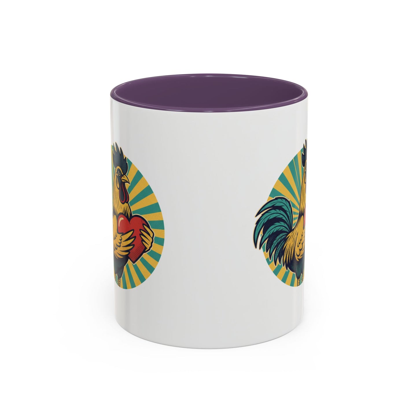 Rooster That Holds My Heart Coffee Mug — Retro Adult Humor (11/15oz)
