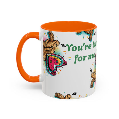 Turtle Valentine Coffee Mug — "You're turtley the one for me" Accent Mug