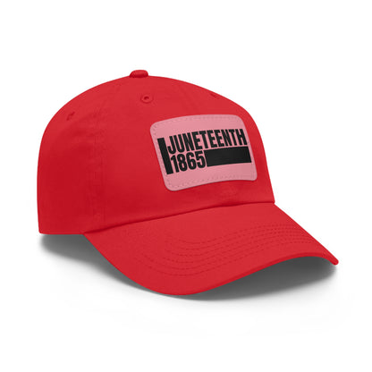 Special Edition Juneteenth Hat with Leather Patch, Summer Accessory, Unisex Cap, Celebration Hat, Gift for Dad, Black History Month