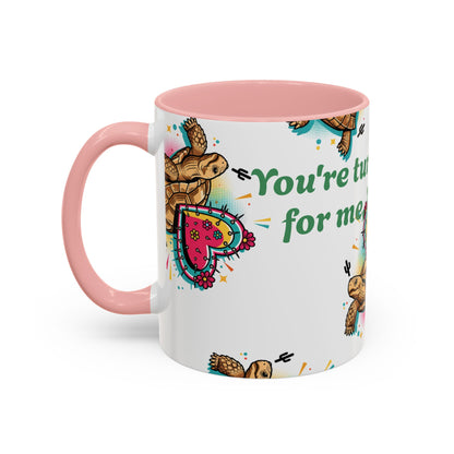 Turtle Valentine Coffee Mug — "You're turtley the one for me" Accent Mug