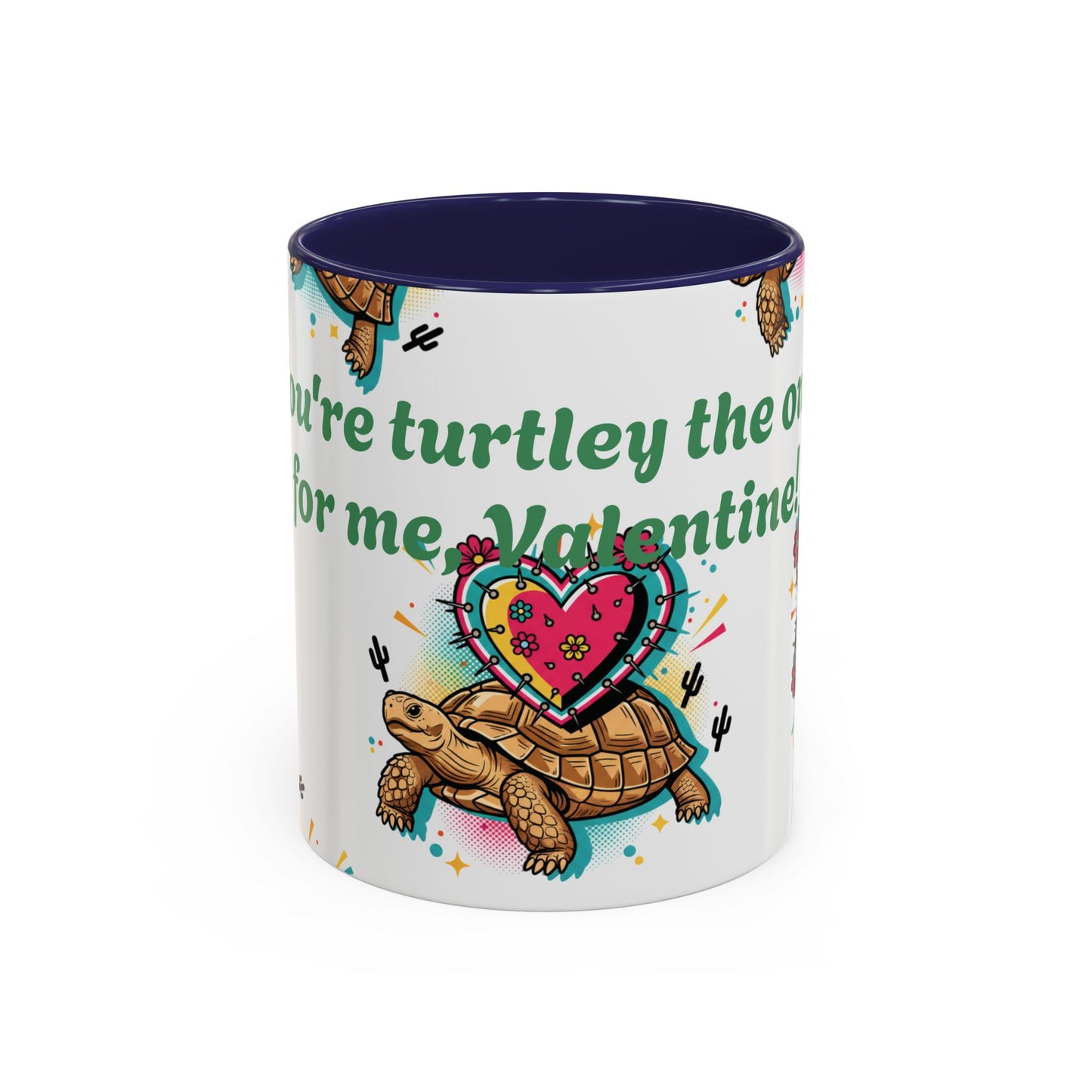 Turtle Valentine Coffee Mug — "You're turtley the one for me" Accent Mug