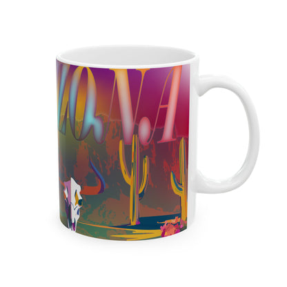 Vibrant Arizona Ceramic Mug | Unique Gift, Home Décor, Coffee Lover's Cup, Southwestern Art, Travel Souvenir