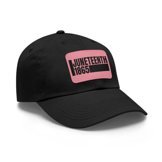 Special Edition Juneteenth Hat with Leather Patch, Summer Accessory, Unisex Cap, Celebration Hat, Gift for Dad, Black History Month