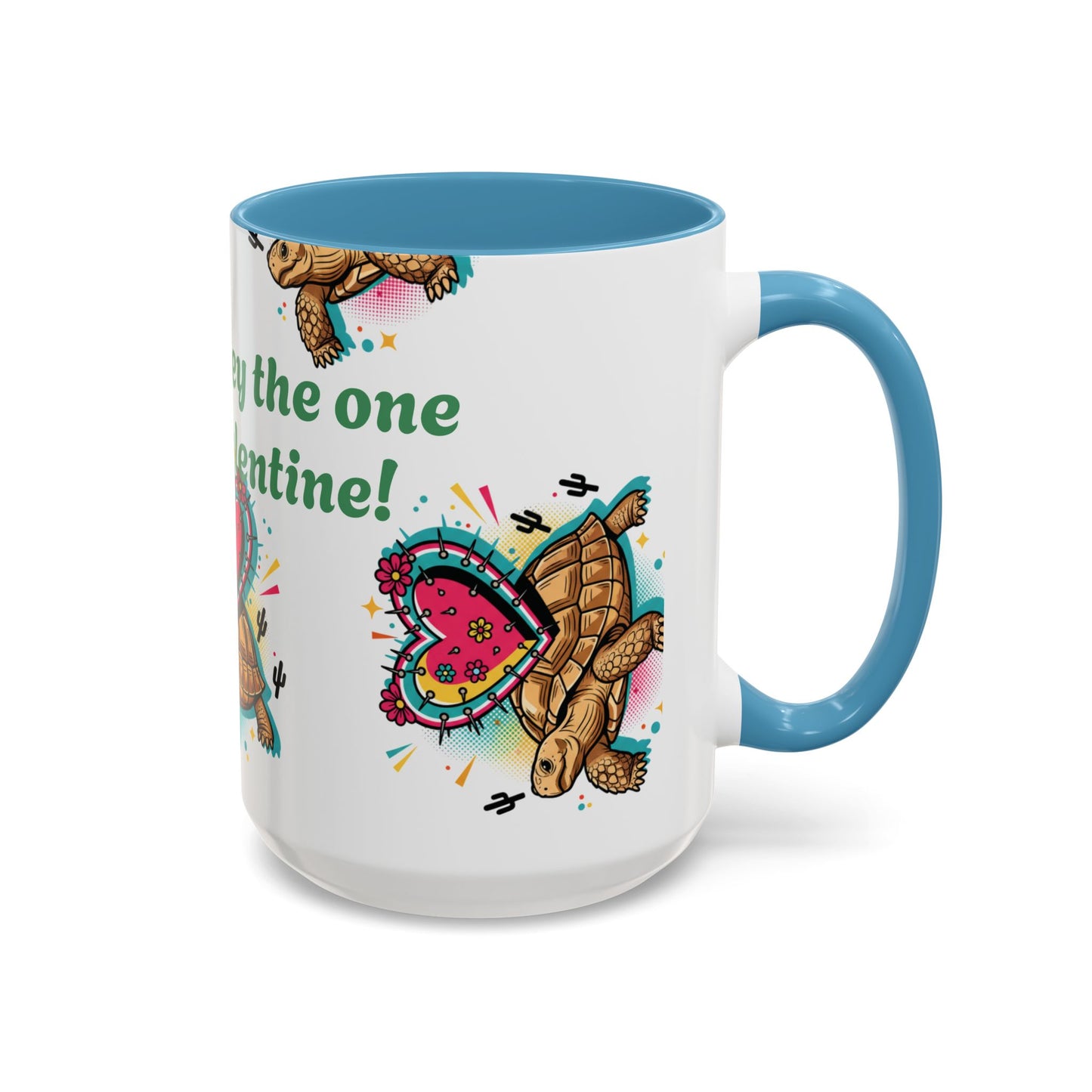 Turtle Valentine Coffee Mug — "You're turtley the one for me" Accent Mug