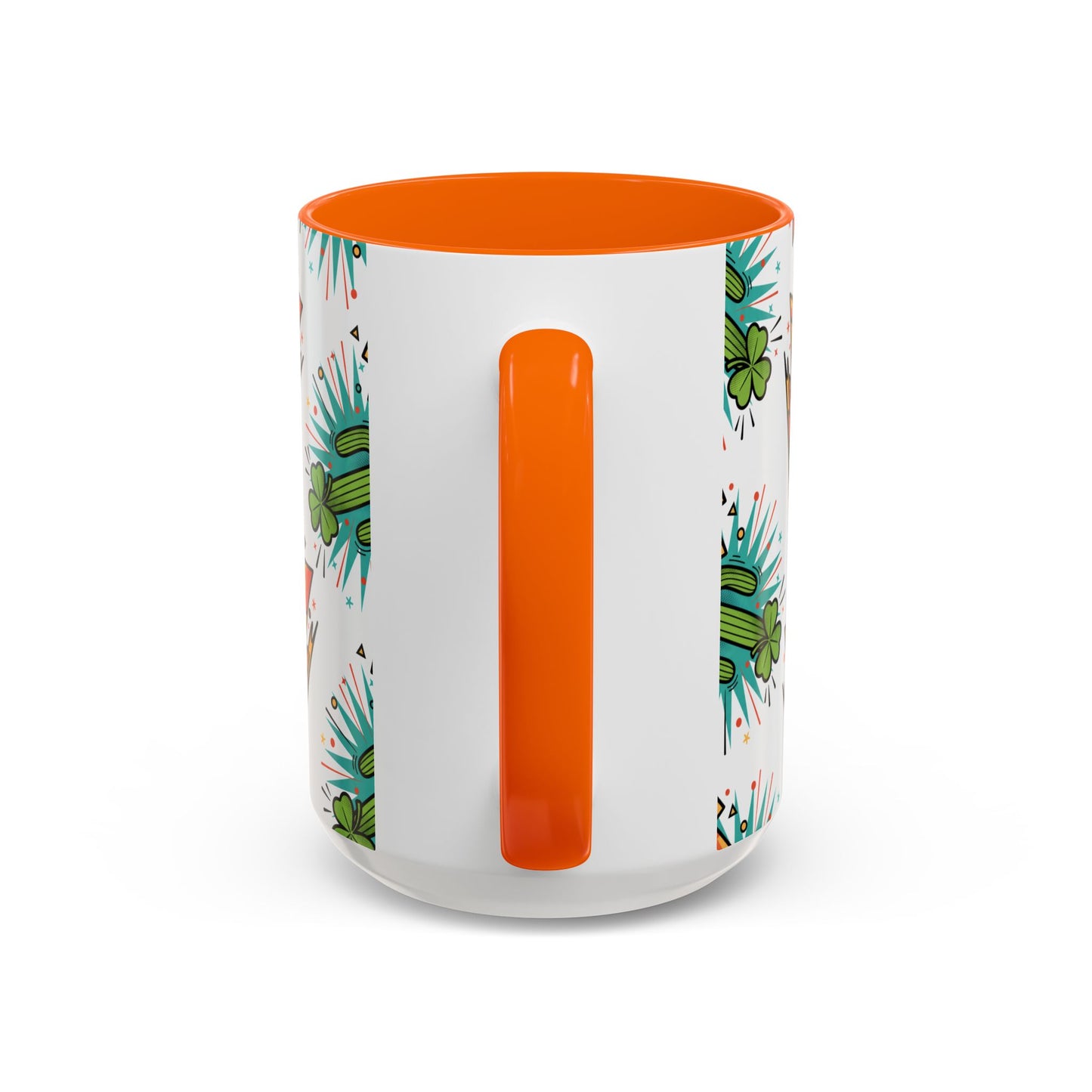 Arizona Shamrock Cactus Mug — Retro Pop Art St. Patrick’s Day Coffee Cup (11/15oz)