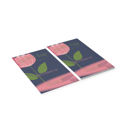 Floral Boutique Business Cards — Pink Tulip Design for Florists & Small Shops