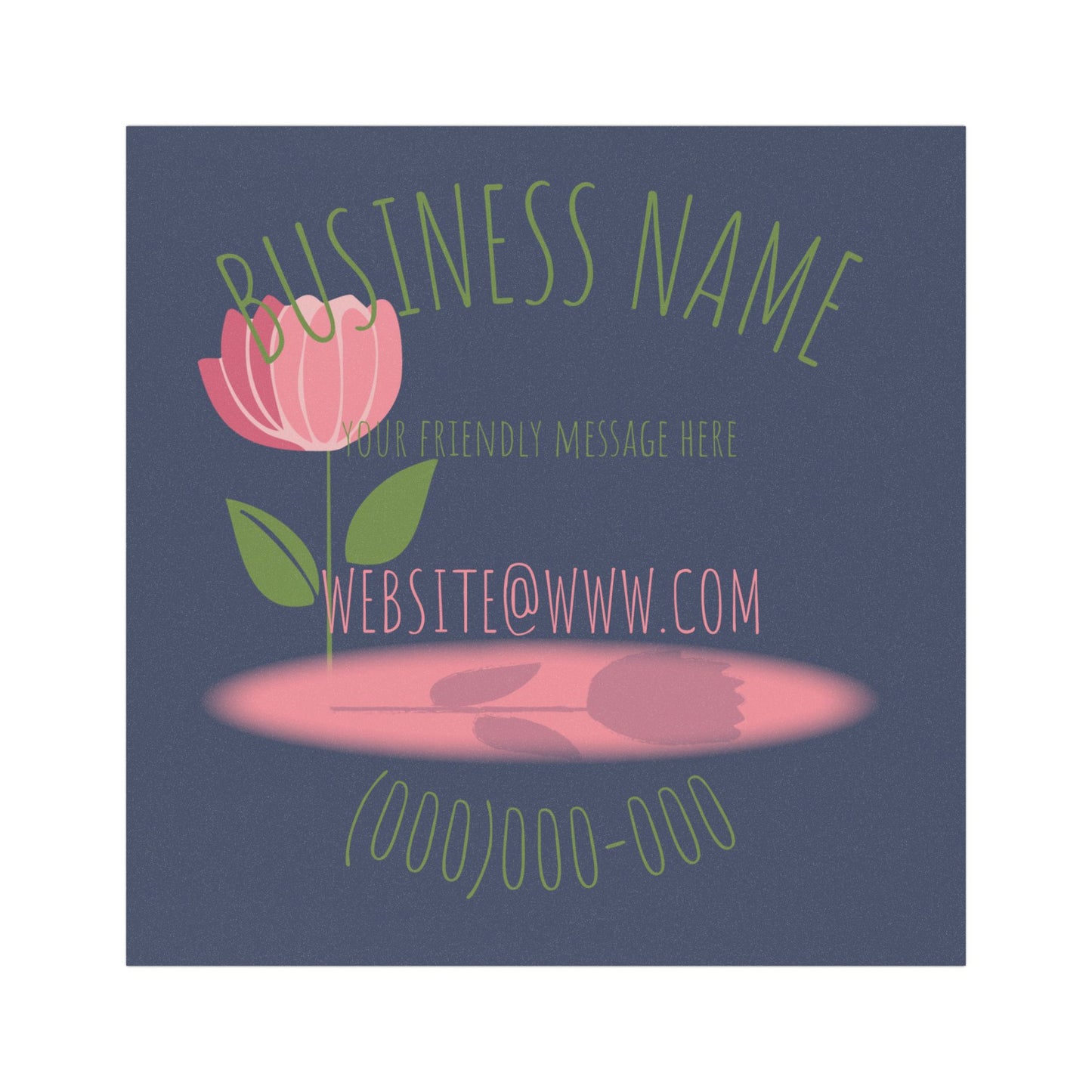 Floral Business Car Magnet — Customizable Logo, Contact & Website