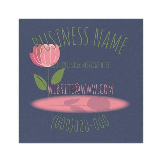 Floral Business Car Magnet — Customizable Logo, Contact & Website