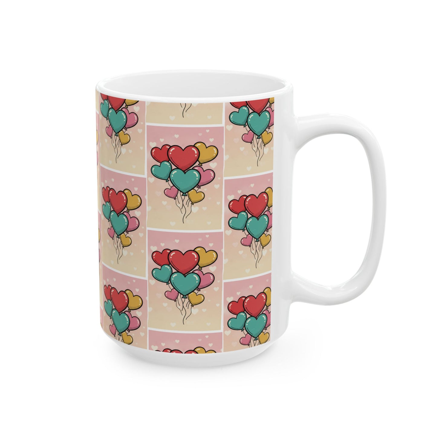 Valentine Heart Balloon Ceramic Mug — 11oz & 15oz