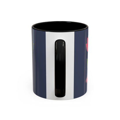 Custom Business Coffee Mug — Personalized Floral Accent Mug with Website & Contact