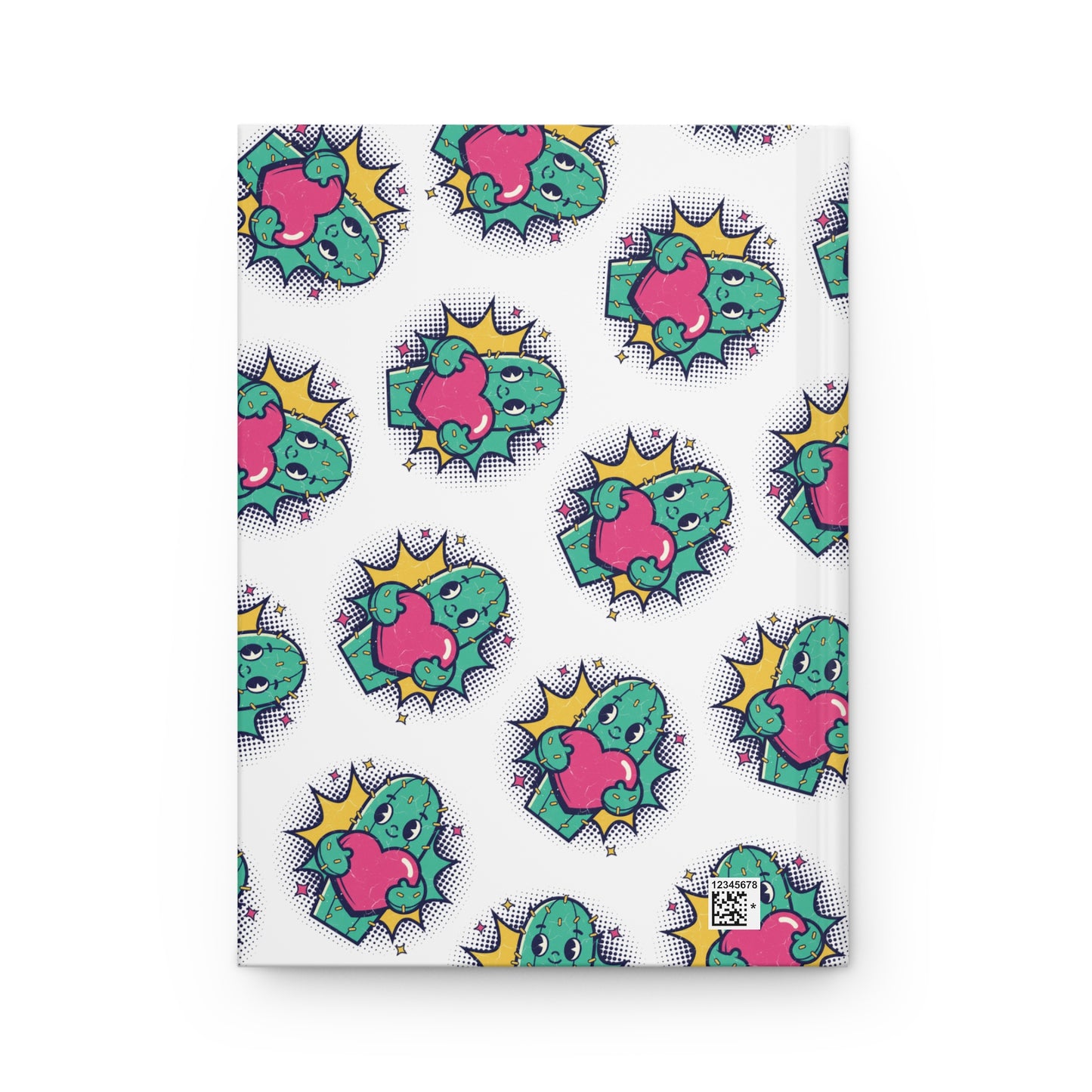 Cactus Heart Hardcover Journal — Cute Kawaii Succulent Notebook for Notes & Gifts