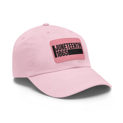 Special Edition Juneteenth Hat with Leather Patch, Summer Accessory, Unisex Cap, Celebration Hat, Gift for Dad, Black History Month