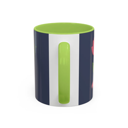 Custom Business Coffee Mug — Personalized Floral Accent Mug with Website & Contact