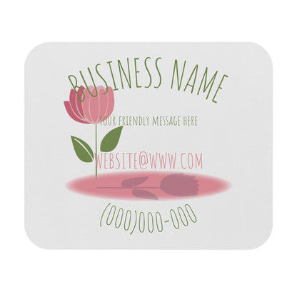 Floral Business Mouse Pad — Customizable Office Desk Mat with Tulip Design