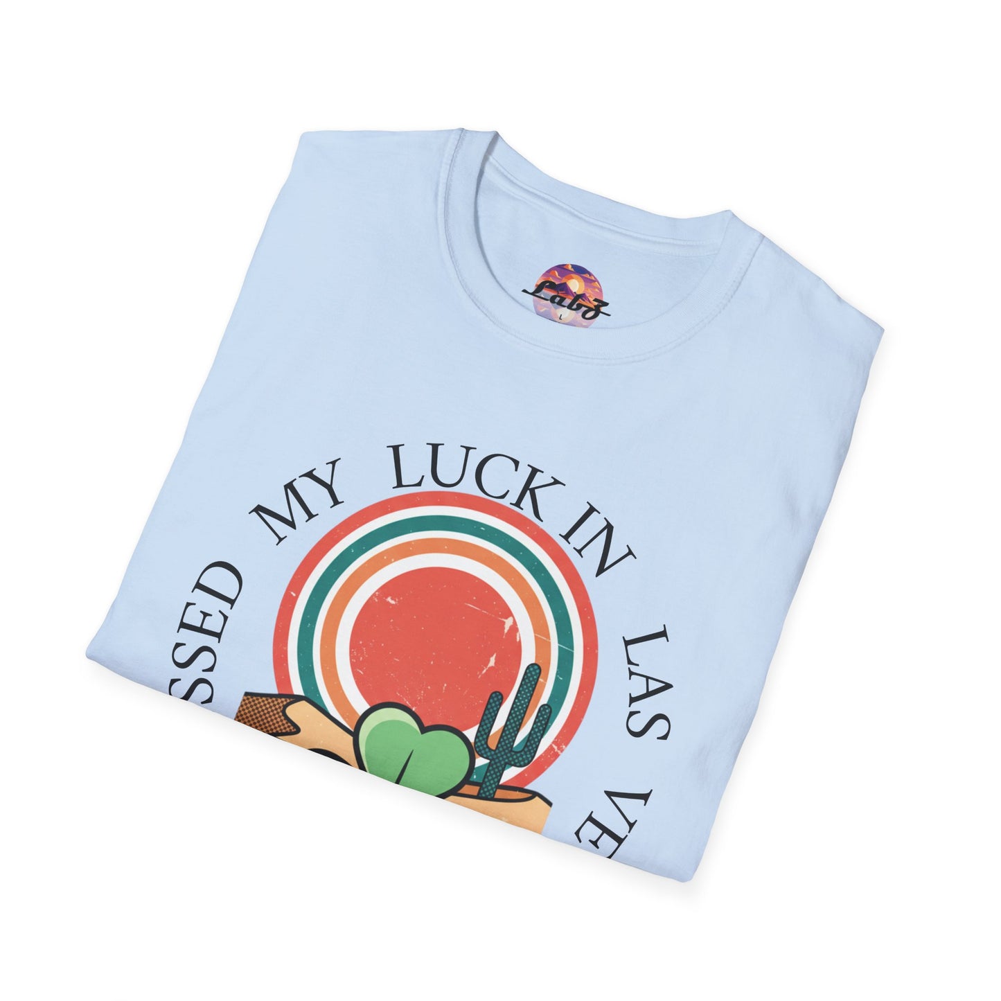 Las Vegas Shamrock T-Shirt — Blessed My Luck In Las Vegas Retro Graphic Tee