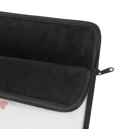 Cute Pug Parade Laptop Sleeve — Cartoon Dogs with Heart Balloons