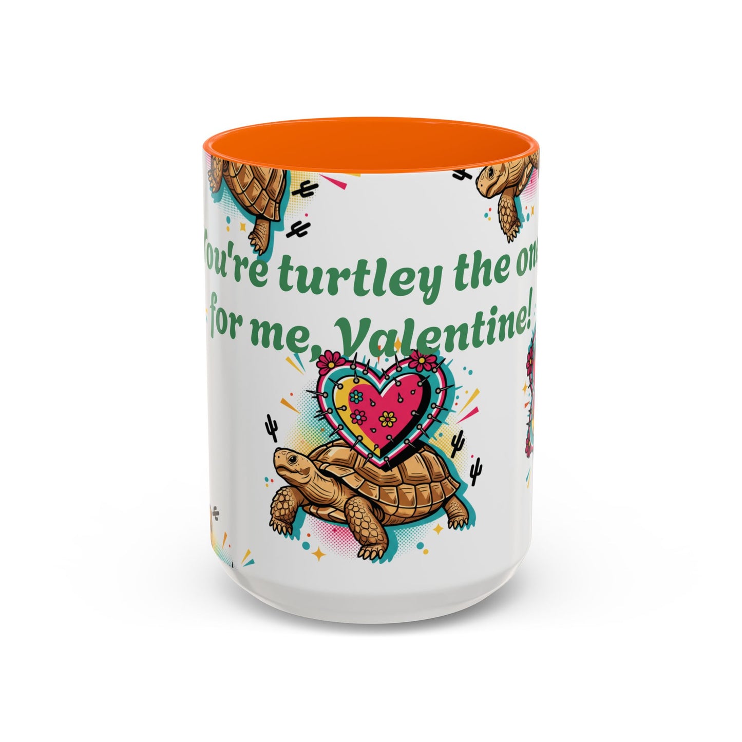 Turtle Valentine Coffee Mug — "You're turtley the one for me" Accent Mug