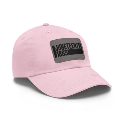 Special Edition Juneteenth Hat with Leather Patch, Summer Accessory, Unisex Cap, Celebration Hat, Gift for Dad, Black History Month