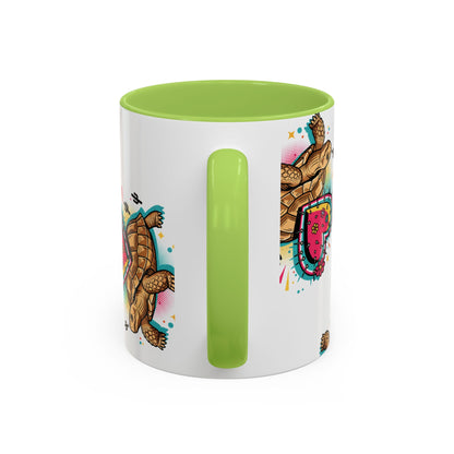 Turtle Valentine Coffee Mug — "You're turtley the one for me" Accent Mug