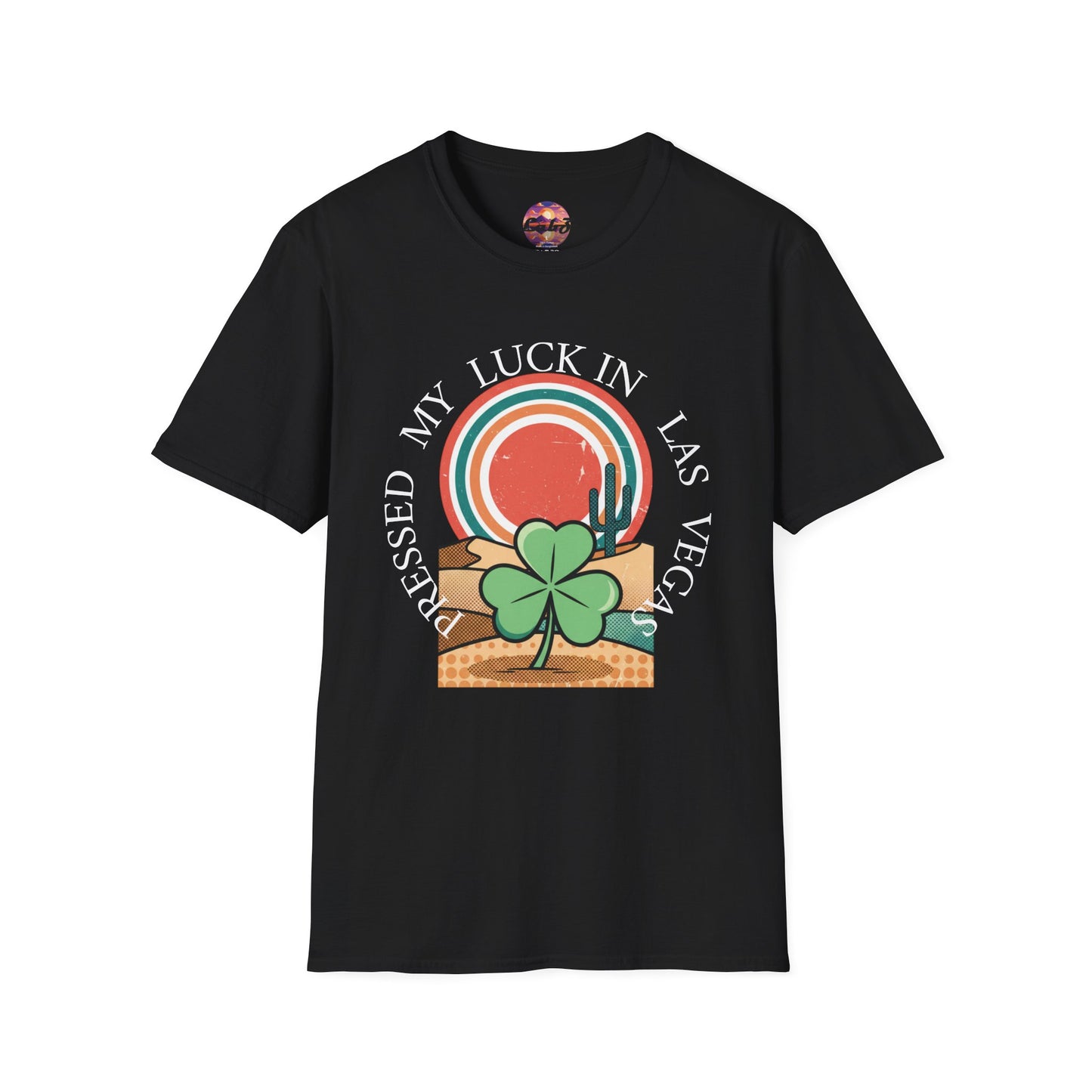 Las Vegas Shamrock T-Shirt — Blessed My Luck In Las Vegas Retro Graphic Tee