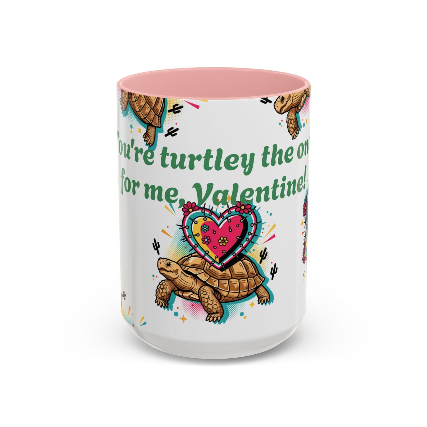 Turtle Valentine Coffee Mug — "You're turtley the one for me" Accent Mug