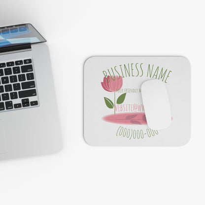 Floral Business Mouse Pad — Customizable Office Desk Mat with Tulip Design