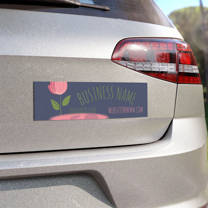 Floral Business Car Magnet — Customizable Logo, Contact & Website
