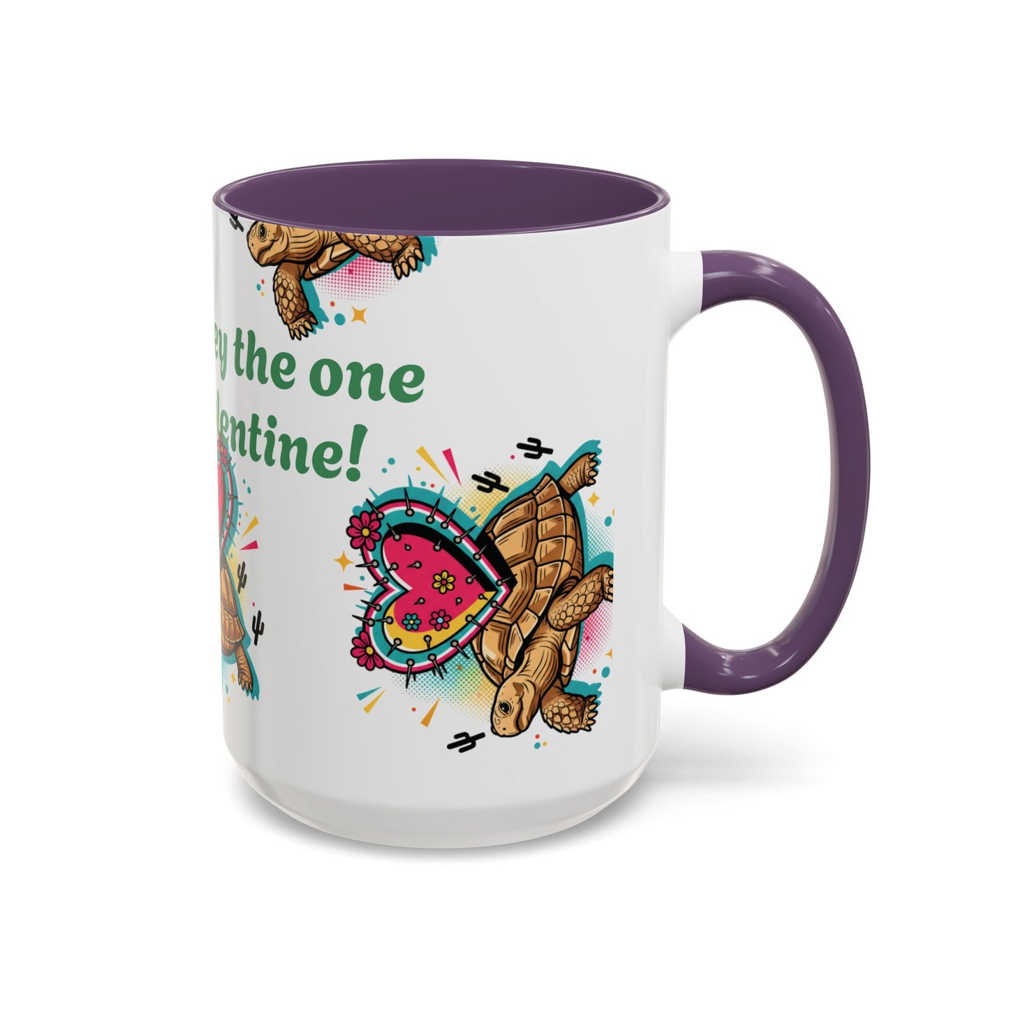 Turtle Valentine Coffee Mug — "You're turtley the one for me" Accent Mug