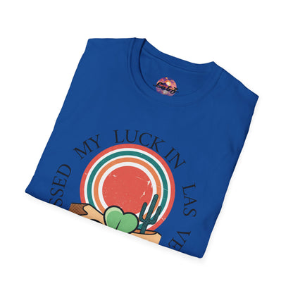 Las Vegas Shamrock T-Shirt — Blessed My Luck In Las Vegas Retro Graphic Tee