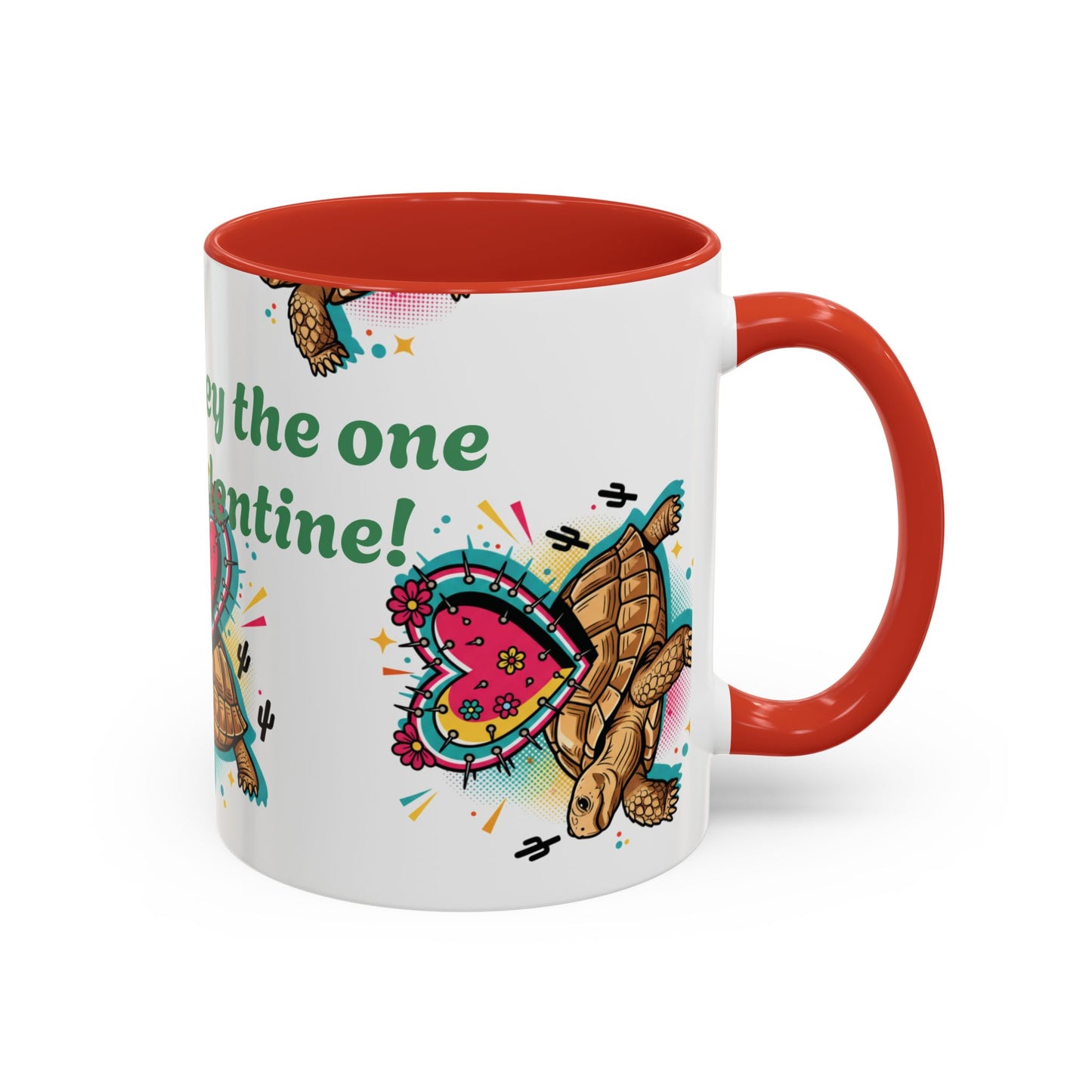 Turtle Valentine Coffee Mug — "You're turtley the one for me" Accent Mug