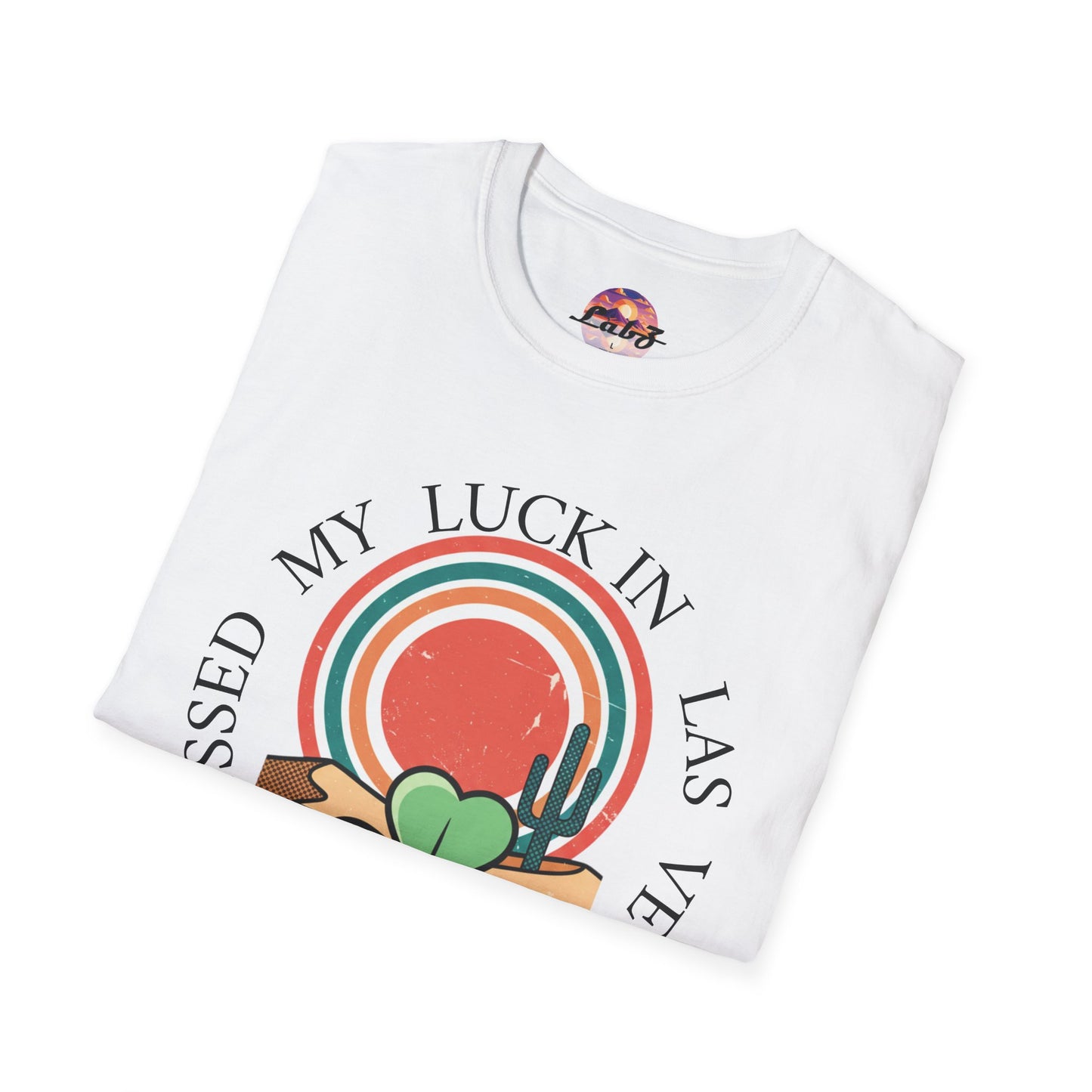 Las Vegas Shamrock T-Shirt — Blessed My Luck In Las Vegas Retro Graphic Tee