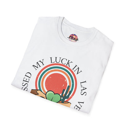 Las Vegas Shamrock T-Shirt — Blessed My Luck In Las Vegas Retro Graphic Tee