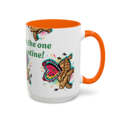 Turtle Valentine Coffee Mug — "You're turtley the one for me" Accent Mug