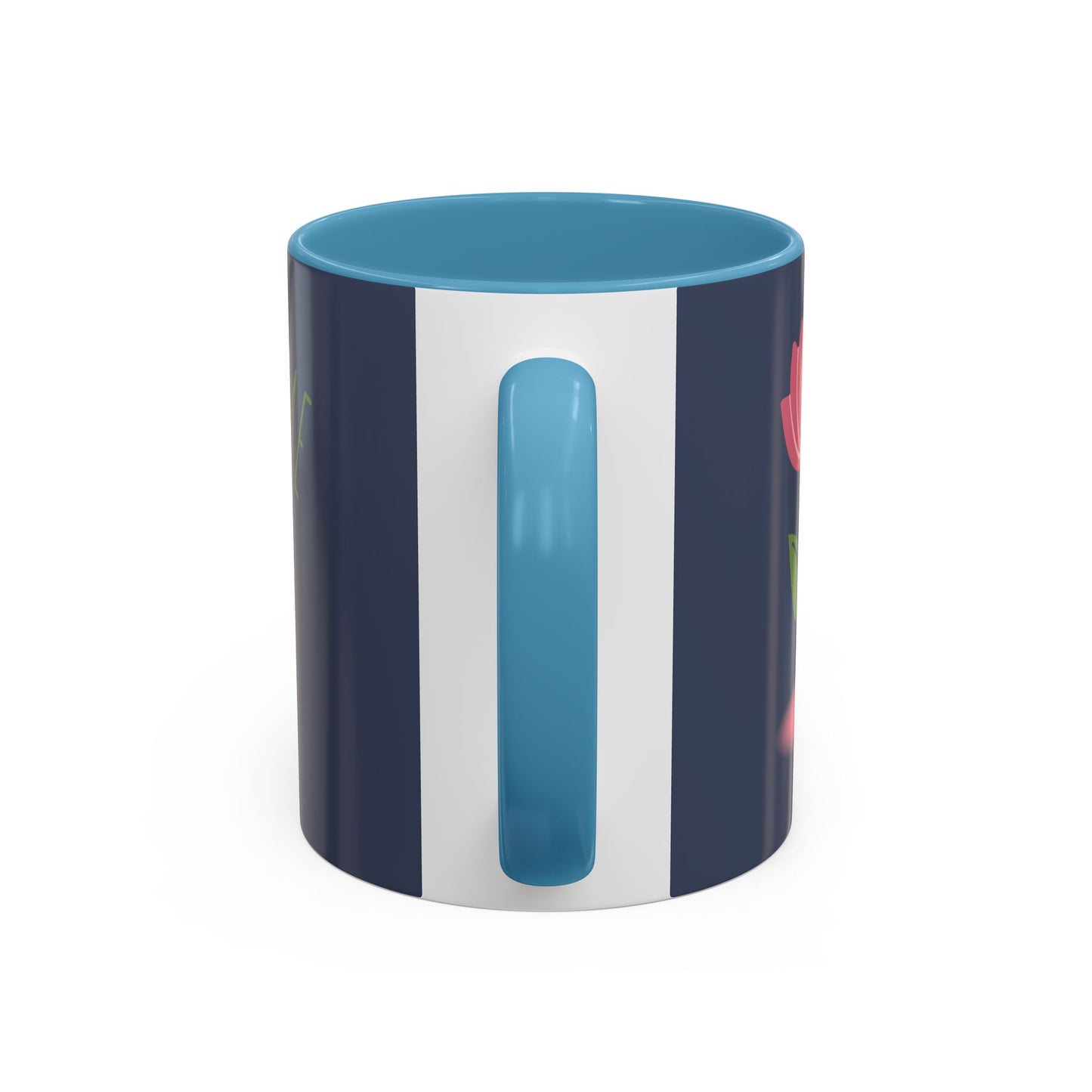 Custom Business Coffee Mug — Personalized Floral Accent Mug with Website & Contact
